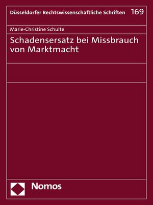 cover image of Schadensersatz bei Missbrauch von Marktmacht